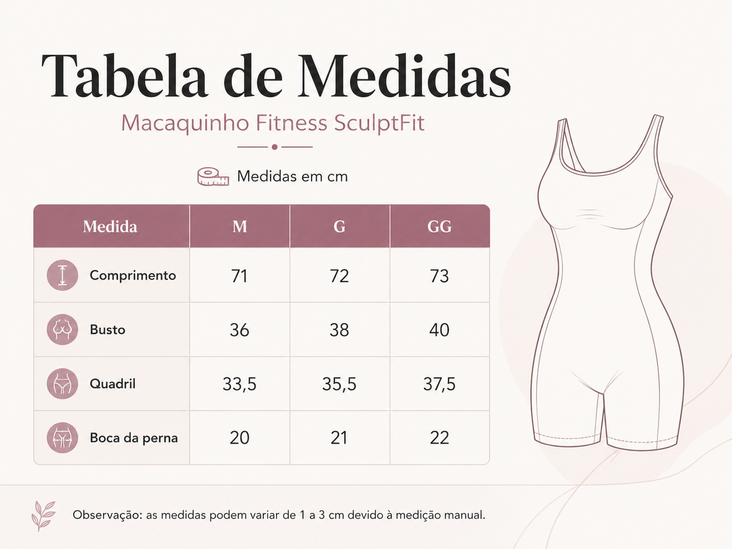 Macaquinho Fitness SculptFit