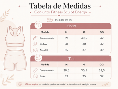 Conjunto Fitness Sculpt Energy Poliamida + Bolso